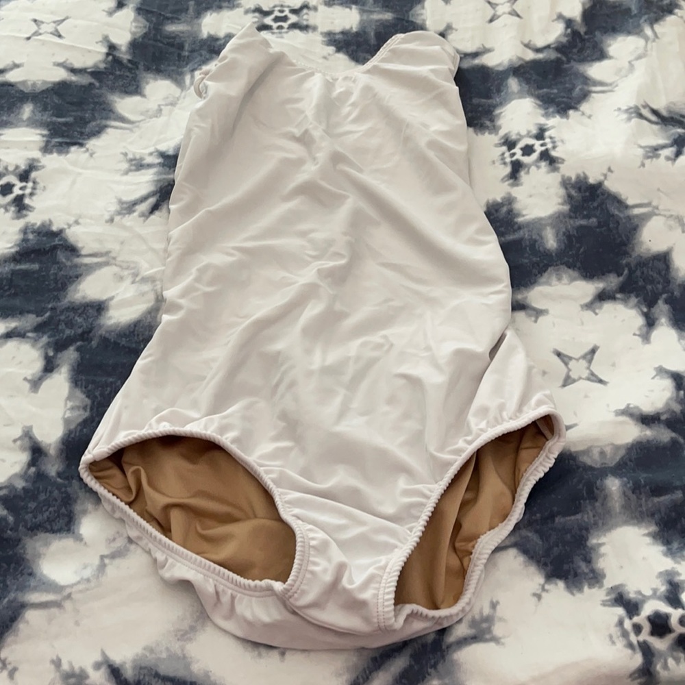 AA DANCE COSTUMES White Leotard